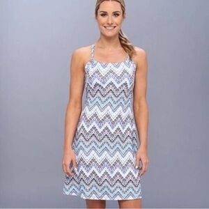Prana Quinn Dress Sleeveless chevron Print size XL
